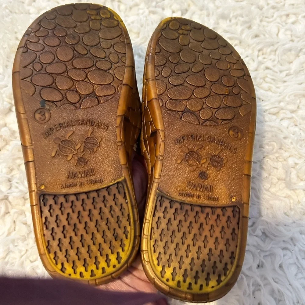50%offw❤️ Jesus Sandals 3  Imperial Hawaii Brown Rubber Hawaiian pali k50